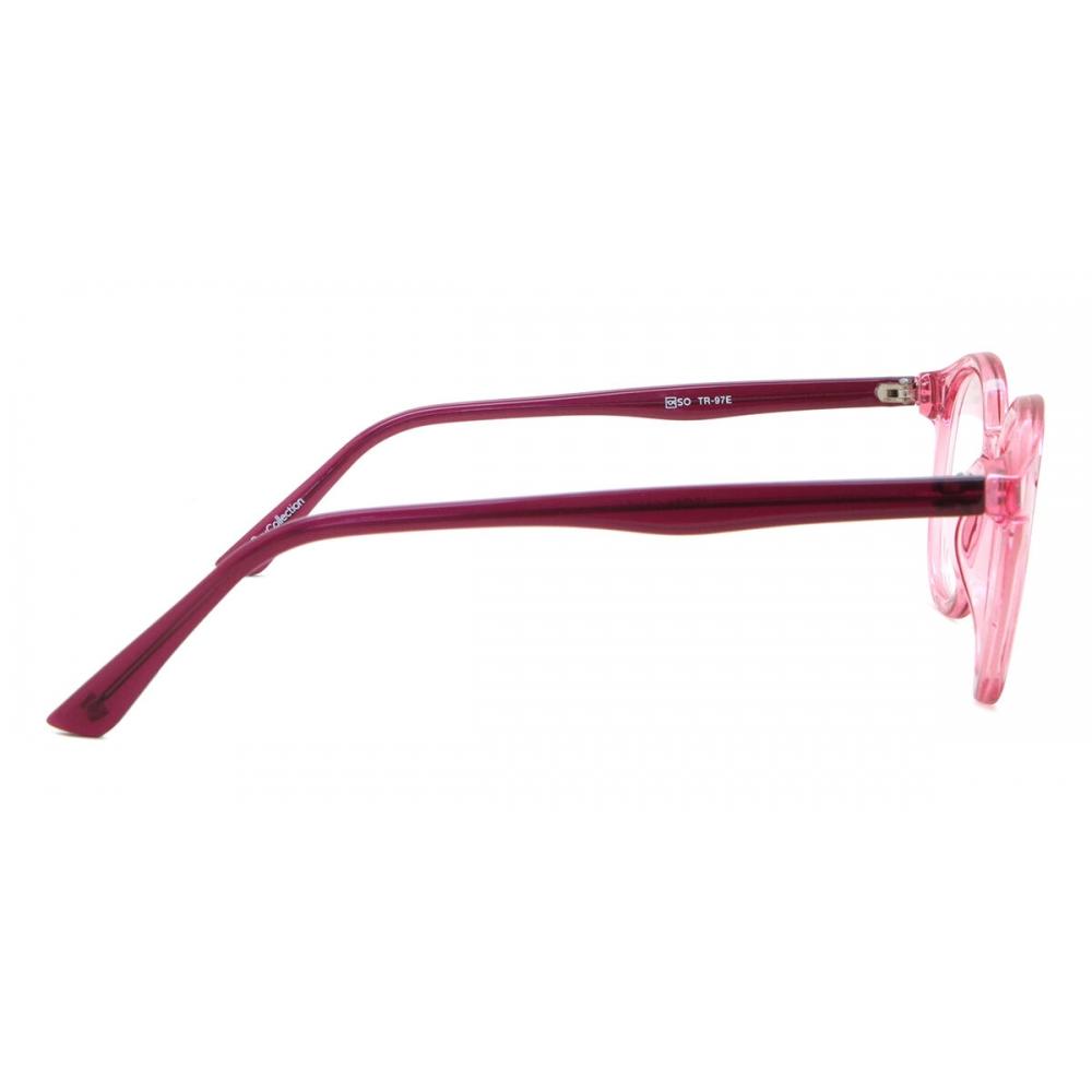 Full Rim Oval Transparent Pink Smartbuy Collection Chas Tr 97e Fashion Unisex Eyeglasses