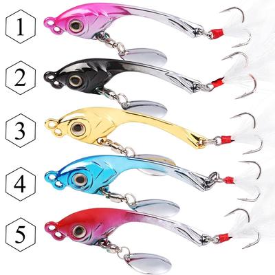 5 шт. Джиг-приманки Cranbait Casting Sinker Lops Feather Treble Hooks Форель Bass Walleyes Spinner Baits