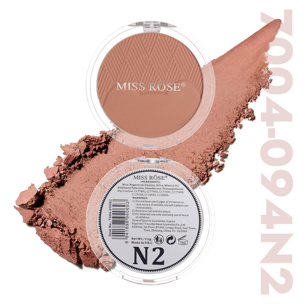 MISS ROSE Round Texture Blush Palette Waterproof Non Smudge Natural