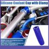 ONE 8mm Silicone Coolant Cap with Clamp for Coolant Heater Water Port Universal