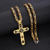Trendy Multi-Color Enamel Cross Double Layer Pendant Necklace