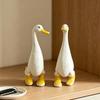 Resin Duck Rain Boots Garden Statue, Weatherproof Outdoor Yard Decor, Rustic Farmhouse Lawn Ornament, Unique Front Porch Entryway Decor, Geese Animal