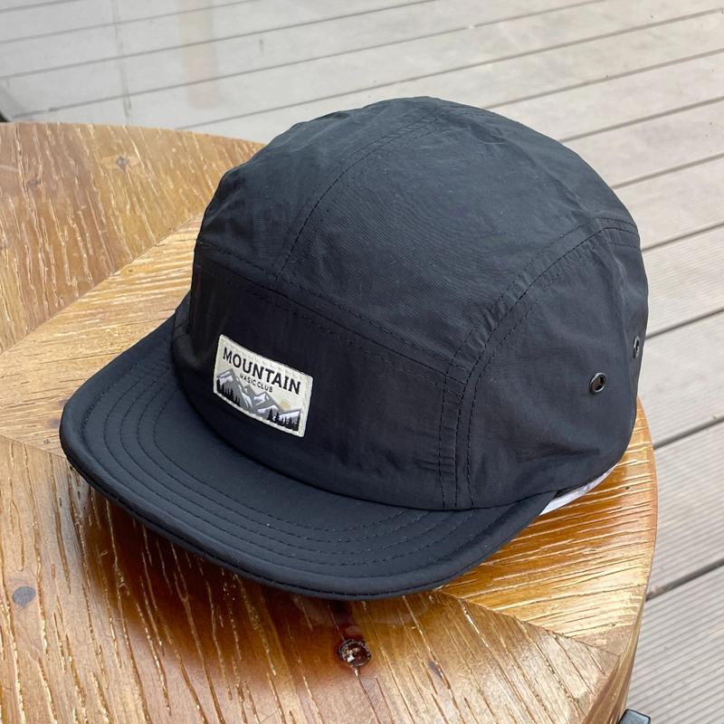 Short Brim Quick-Dry Cap with Embroidered Mesh Design Vintage Style Unisex for Running Hiking Outdoor Casual Wear Breathable
