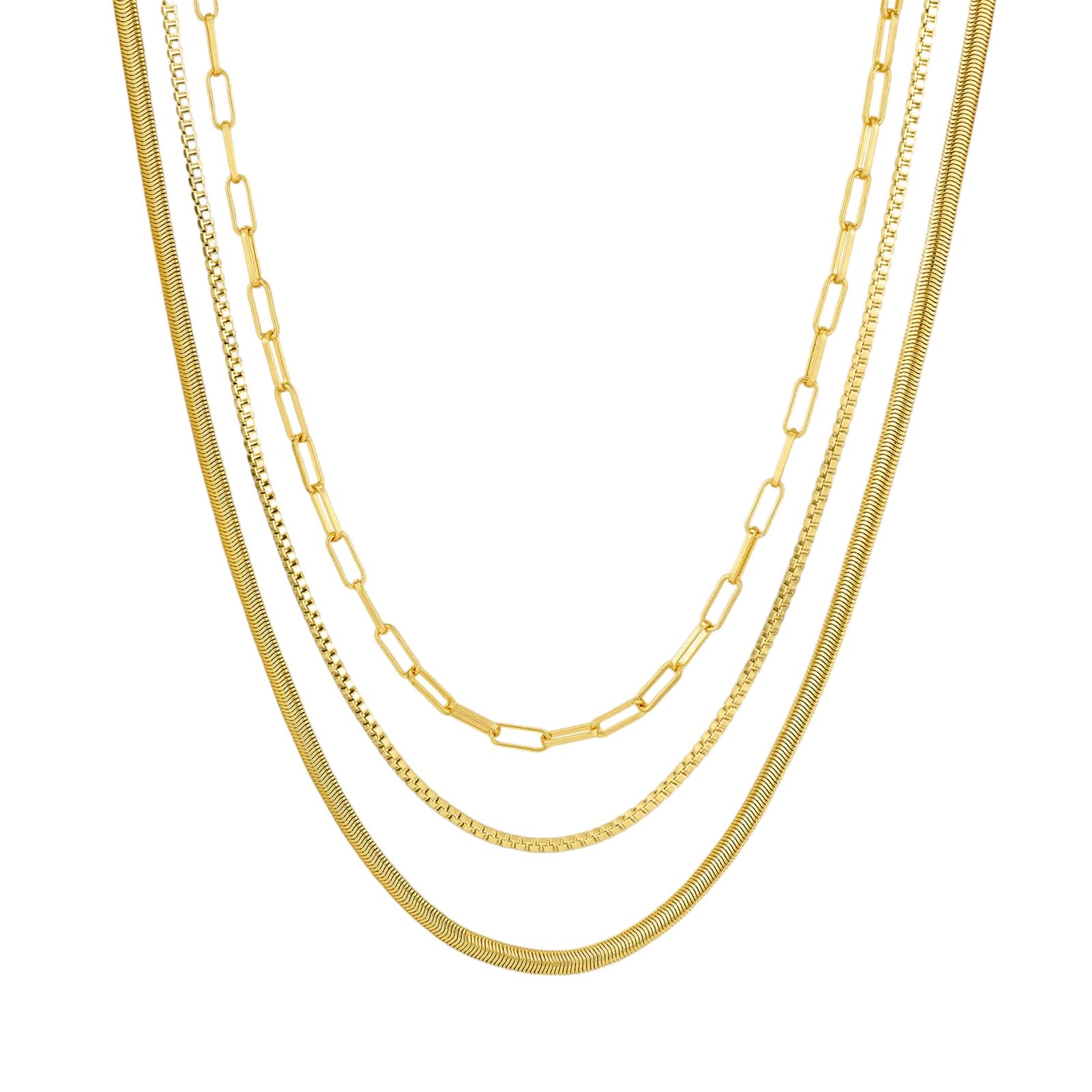 

Elegant Necklace Simple Chain Necklace Charm Necklace Multilayer Necklace Stylish Neck Jewelry Suitable for Women Man золотой