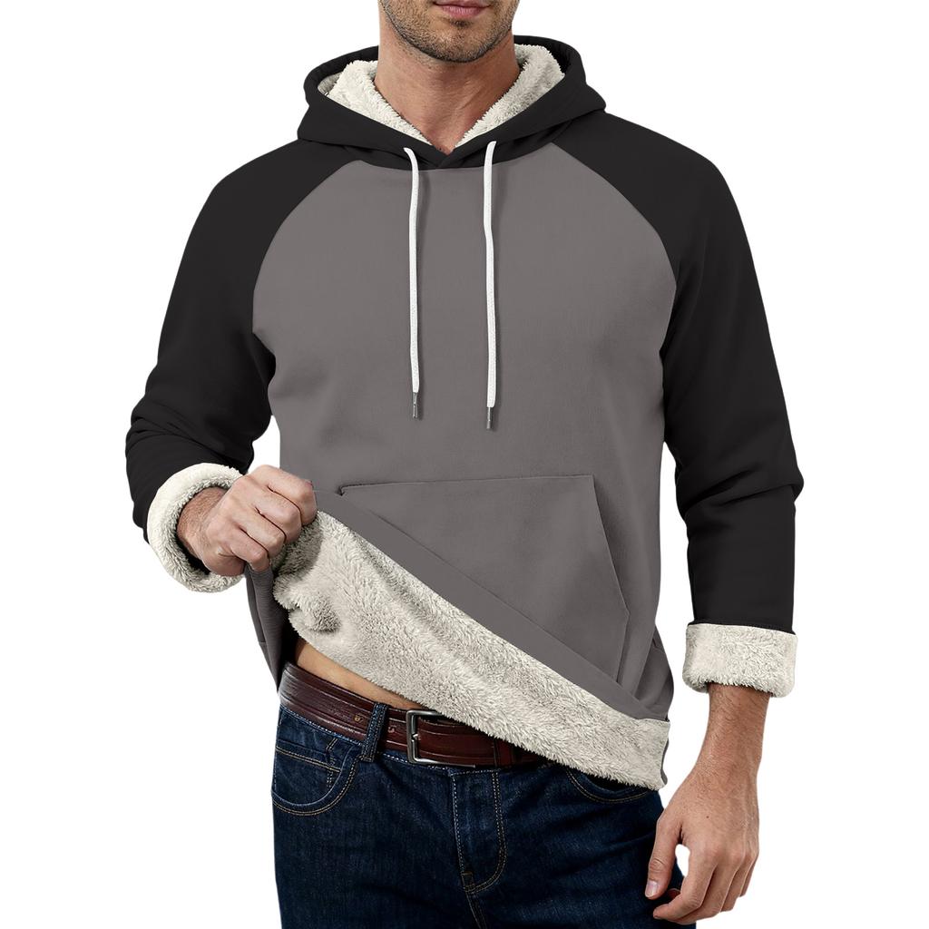 Men's Casual Long-Sleeve Fleece Hoodie With Pockets