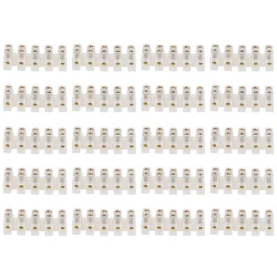 20 Pezzi Striscia Morsettiera Ritardante di Fiamma Tipo Passante Connettore Filo 10A Industriale