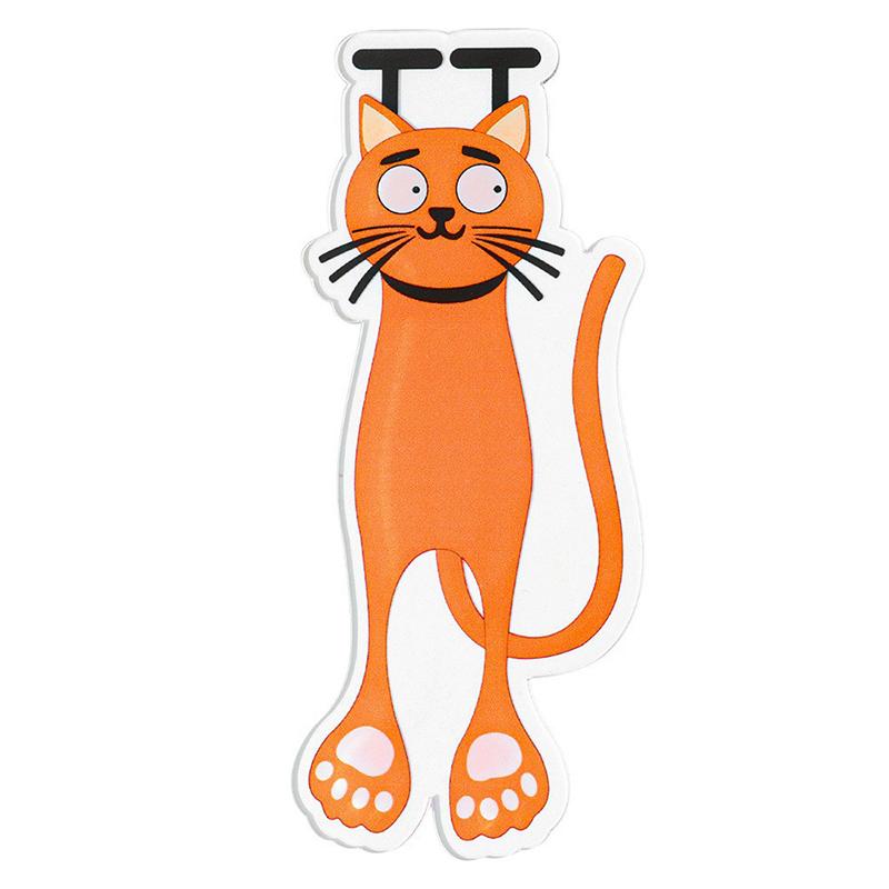 1 Pcs Kawaii Black Cat Bookmarks For Books 3D Plastic Stereo Animal Book Mark For Student Teacher'S Gifts Creative Stationery