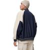 Li Ning Badfive Color Block Loose Baseball Long Sleeve Jacket Men Jacket Deep-Navy-Blue AFDT437-4