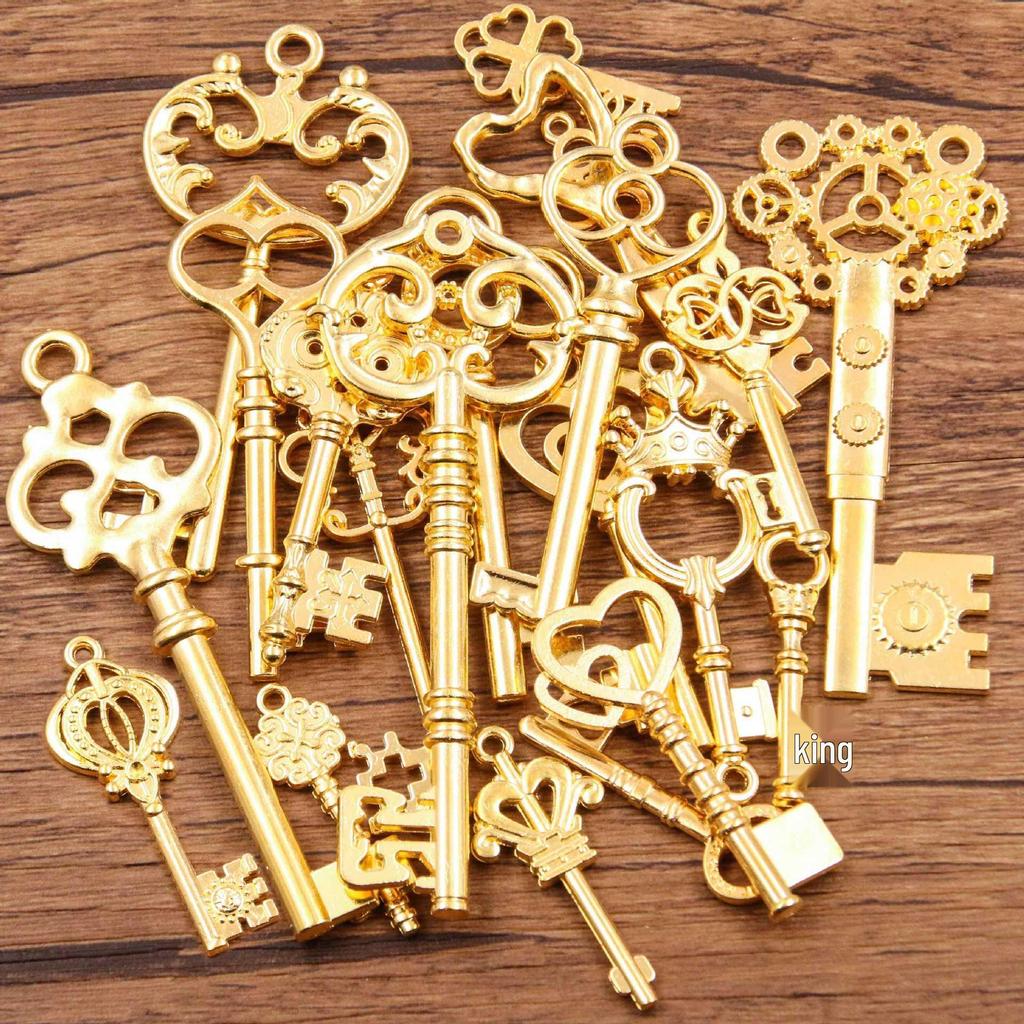 10 Farben DIY Steampunk Schlüsselanhänger Charms – Zufällig 30g, 50g, 100g Legierungs-Schmuckzubehör