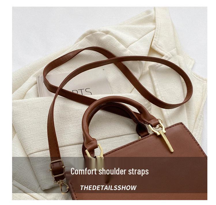 2024 Spring Women's Minimalist Crossbody Shoulder Bag - High-Quality, Fashionable, Versatile Handbag with Unique Stitching.