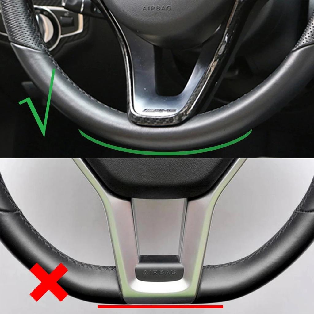 Kryt obložení volantu pro Mercedes Benz A B C E GLA CLA GLC GLS GLE Třída V W176 W246 W205 W213 W117 C117 X156 X253 W447