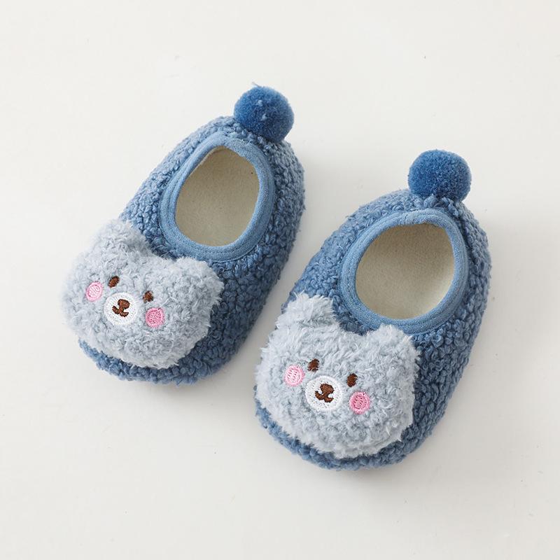 2025 Cozy Cartoon Non-slip Baby Floor Shoes – Thickened Fleece-lined Socks for Autumn/Winter