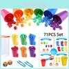 Conjunto de Brinquedos Matemáticos Coloridos Urso Arco-Íris Para Educação Infantil