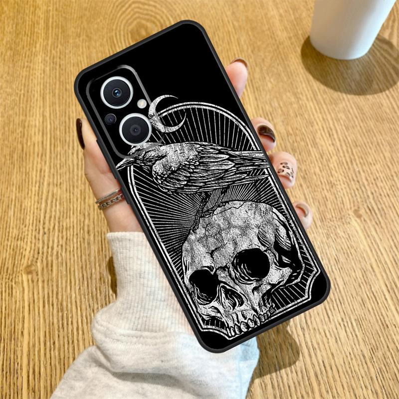 

Skull Gothic Creepy Pastel Goth Funda For OPPO Reno 11F 12F 13F 14F 8T 7 8 Lite 10 11 12 13 14 OPPO Find X8 X6 X5 Pro Case OPPO Reno14 F