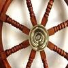 Ships Wheel, Wooden Boat Steering Captains Helm 24" Maritime Wheel Gift