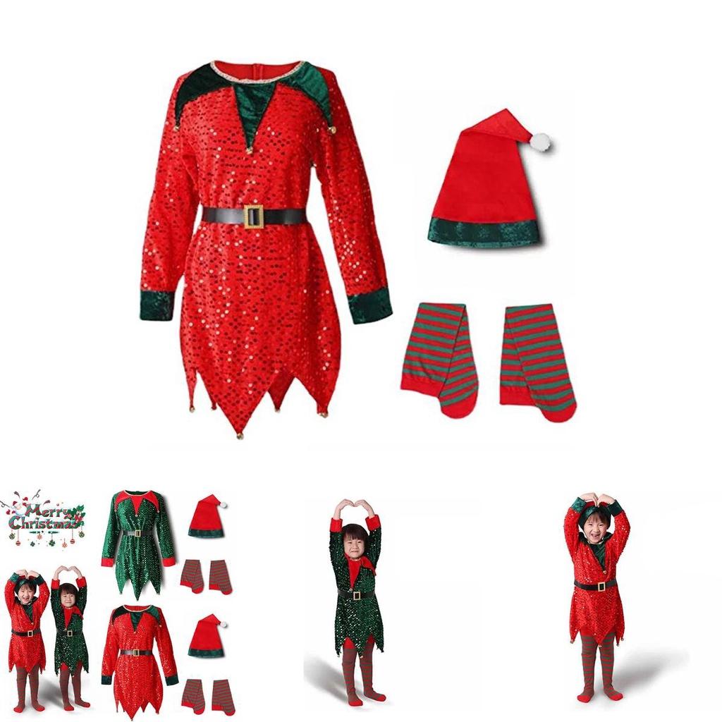 Cute Kid Christmas Elf Costume For Xmas Festive Outfits