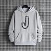 Male Outdoor Comfort Warm Pullover J Letter Printed Mens Hooded Sweatshirts Autumn Winter Casual Sportswear Jogging Hoodies