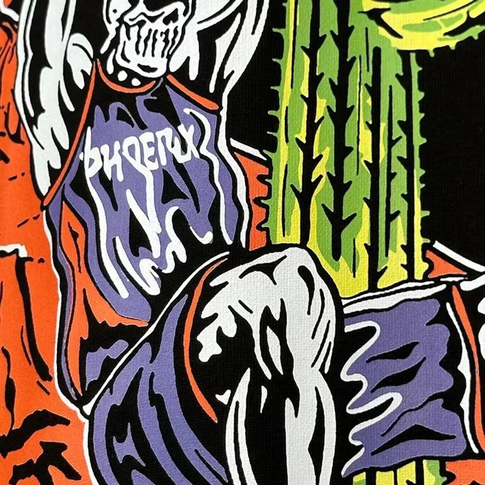 Camisetas de Algodón Clásico Nuevo WL Streetwear Anime Casual para Hombre Ropa Popular Sobredimensionada Estampado de Baloncesto Hombre Manga Corta Camiseta Top