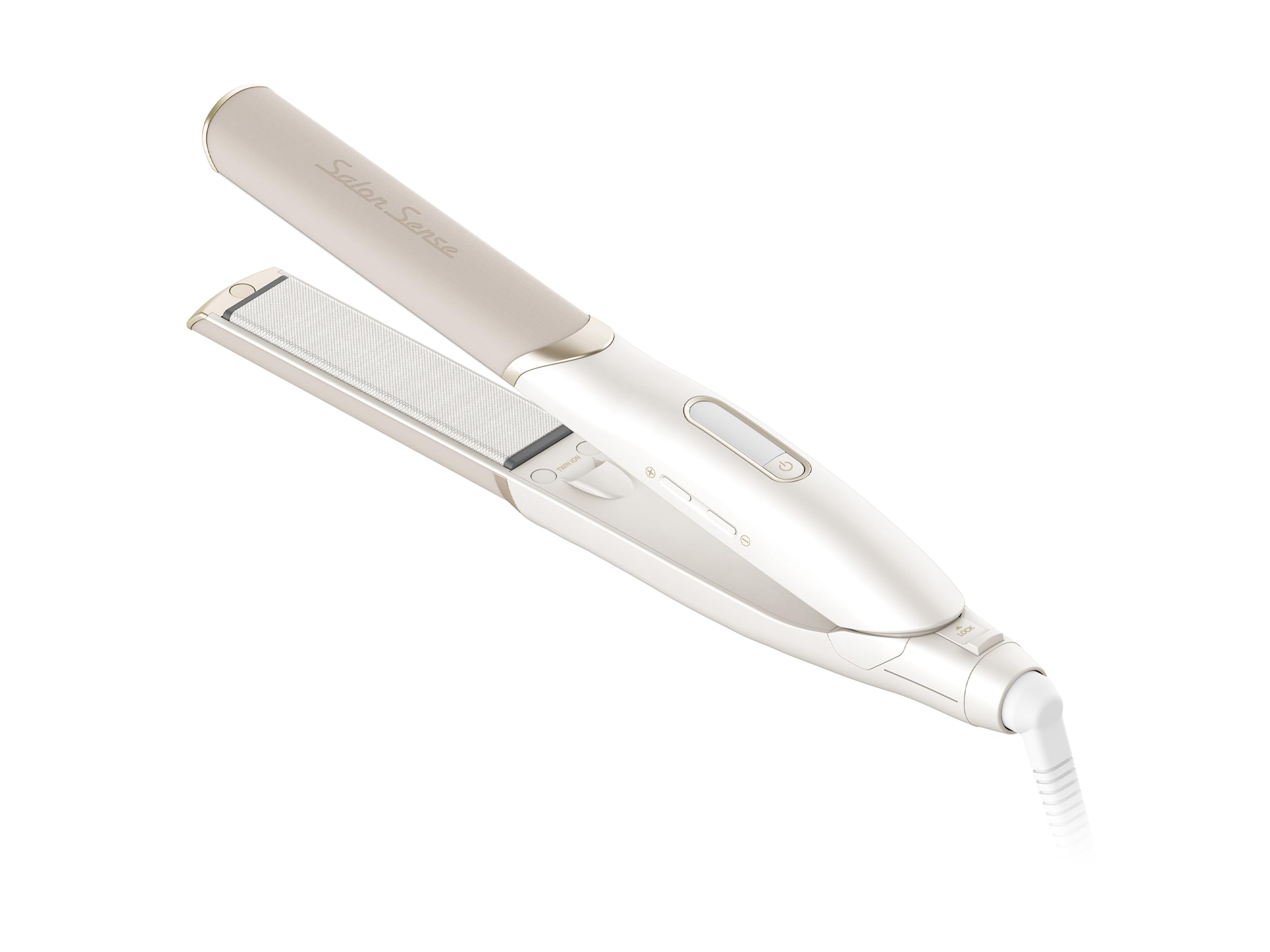 

[Amazon.co.jp Exclusive] Kozumi Salon Sense Hair Iron, Straight, Silky Moist, Heat-Resistant Felt, International Compatible, White, KHS-8771/WH