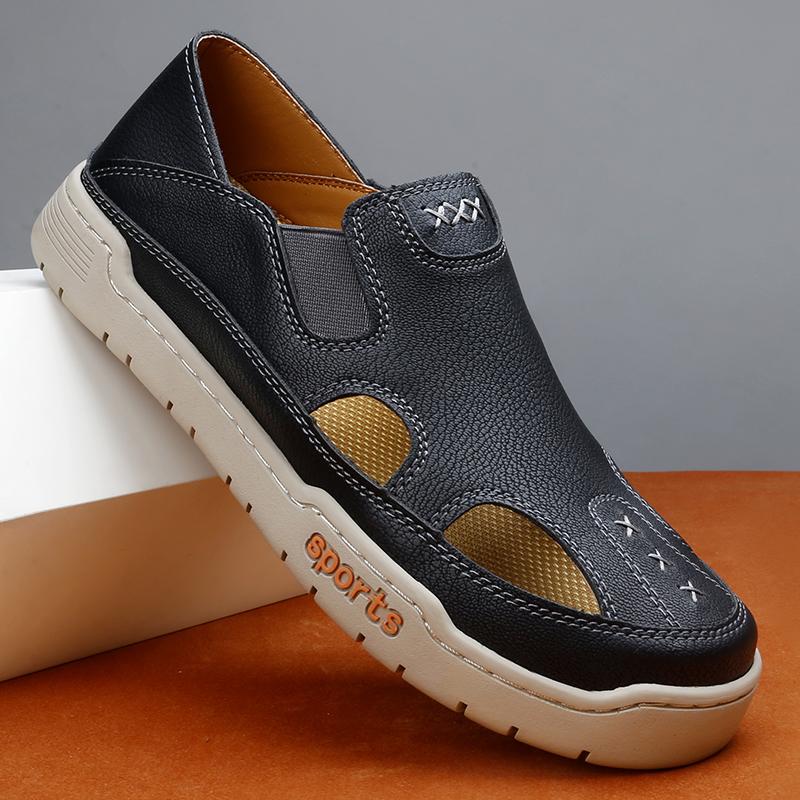 Heren Sandalen Zomer Comfortabel Man Casual Schoenen Mode Slippers Handgemaakt Ademend Lopen Rijden Voetbovenkleding