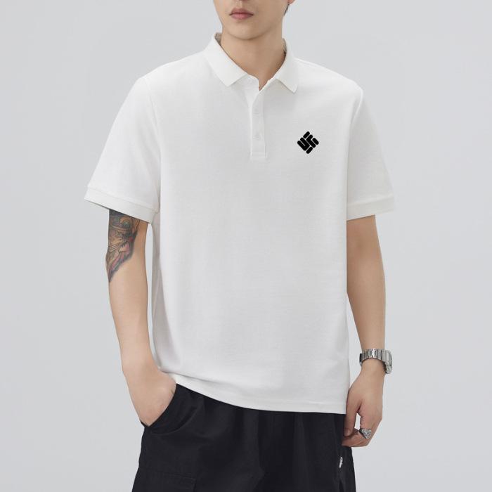 Summer Thin Three-dimensional Silicone Printed Short-sleeved POLO Shirt Men's T-shirt Top