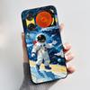 Custodia per Telefono Per ZTE Nubia Music 2 Custodia Z2460 Z2353 Estetica Gatto Carino Astronauta Nera Morbida TPU Silicone Copertura Protettiva Integrale