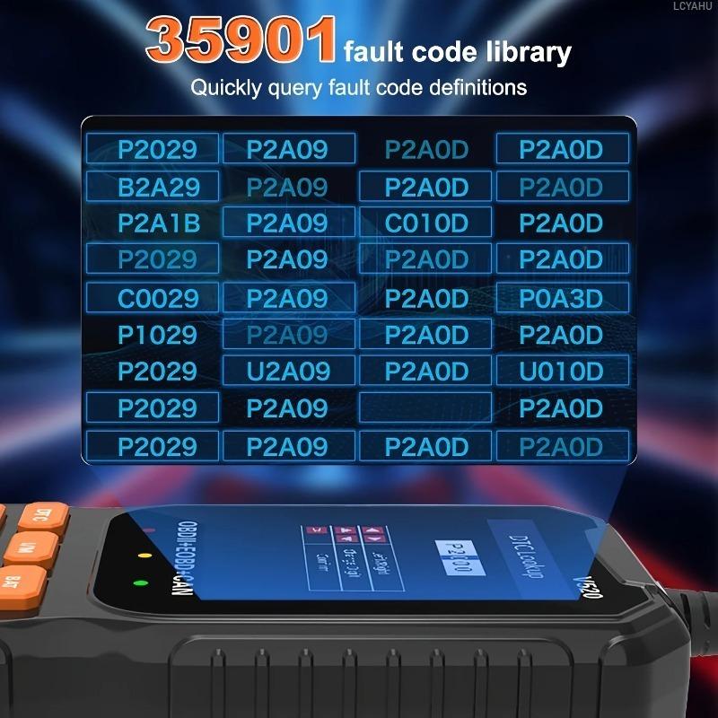 Scanner Diagnostico OBD2 V520 per Auto Lettore Codici Auto Strumento di Reset Spia Motore Dati in Tempo Reale Multilingua Strumento di Scansione Errori