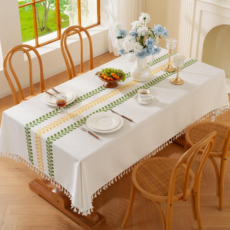 Yingchuang Nordic Explosion Factory Direct Sales Household Rectangular Tablecloth Small Fresh Literary Coffee Table Tablecloth