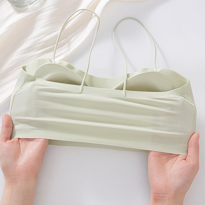 Wireless Adjustable Camisole Bra: Sexy Gathered Back Strap, Soft Support, Breathable, Underarm Fat Collection