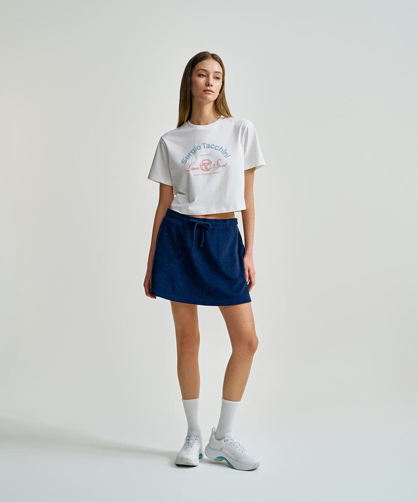 SERGIO TACCHINI W Edda Terry Flare Skirt (Navy)