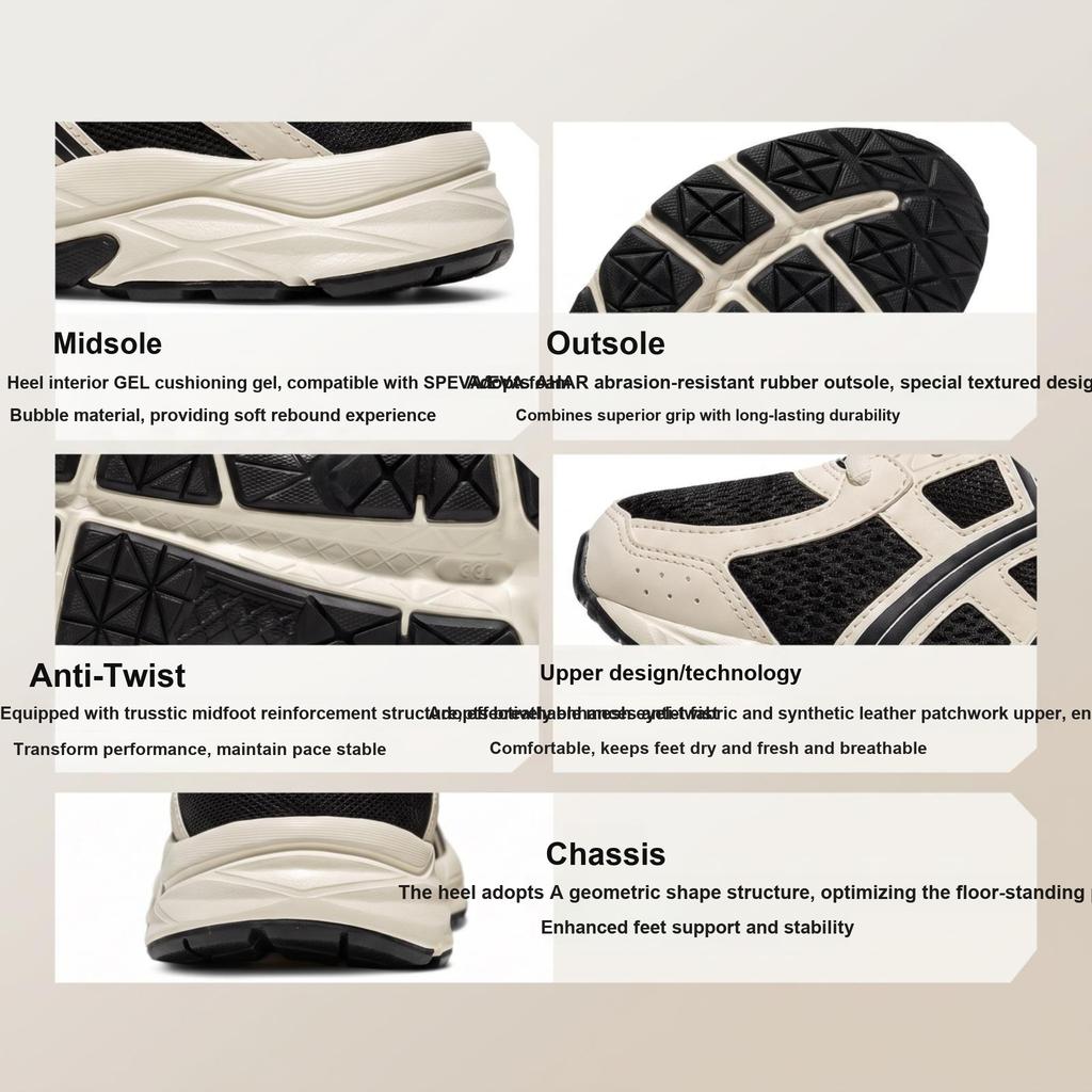 Asics Gel-Contend 4 Wygodne buty do biegania z niską cholewką Damskie sneakersy Czarno-białe T8D9Q-008