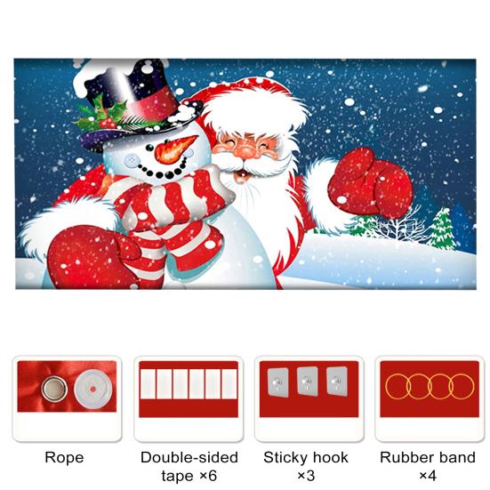 Weihnachts-Garagentor-Banner Mit Schneemann – Winterliche Dekoration 7x16 Fuß (ca. 480x210 Cm)