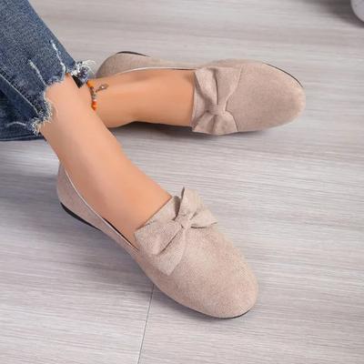 Fashion 2024 Hot Sale Women's Shoes One Kick Women's Flats Autumn Round Toe Bow Tie Solid Solft Sole Casual Comfortable Flats Shoes