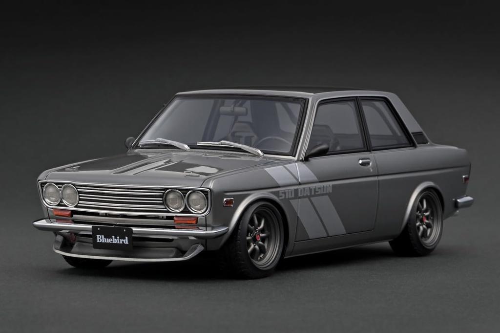 Ignition Model Datsun Bluebird Gun Metallic With Engine Completed Product IG3310 1/18 (510)