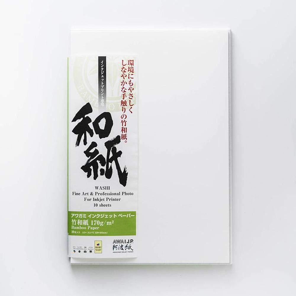 Awagami Factory Inkjet Printing Washi Paper Bamboo Washi A4 (2135294 IJ-1324 170g/m² / Size)