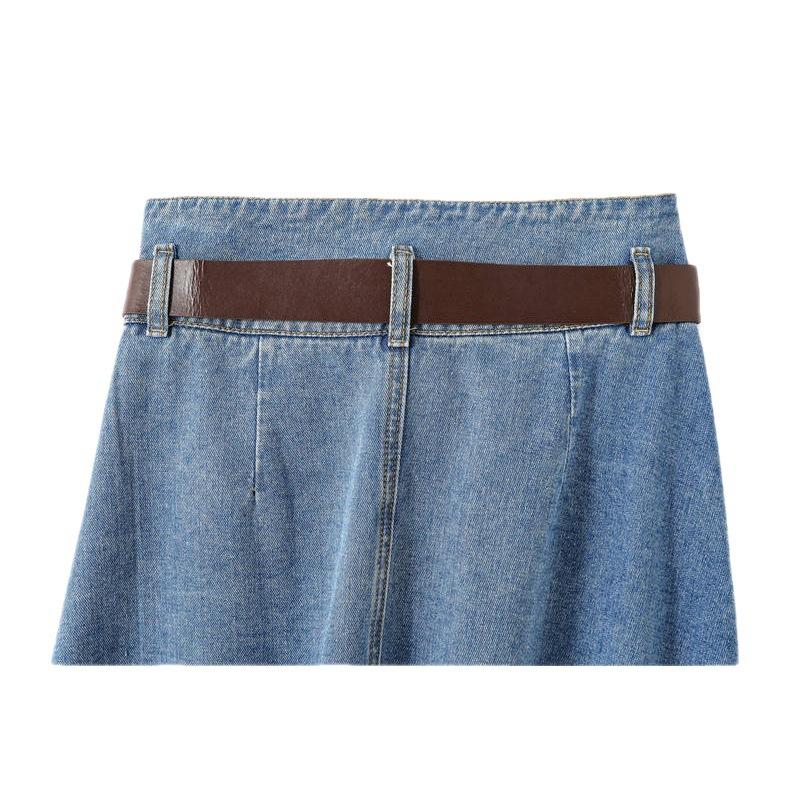 Φούστες τζιν Plus Size Γυναικεία Vintage Γυναικεία Ελαστική Ψηλόμεση Μακριά Φούστα Τζιν Maxi