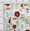 oneOone Cotton Poplin Brown Fabric Floral Watercolor Sewing Craft Projects Fabric Prints By Yard 42 Inch