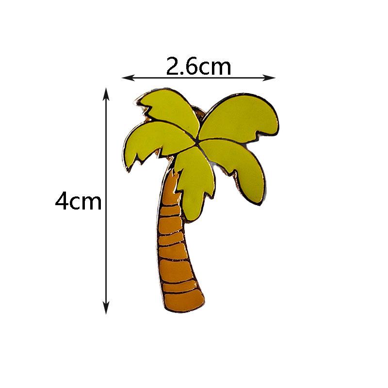 European & American Summer-Style Coconut Tree Brooch Pin