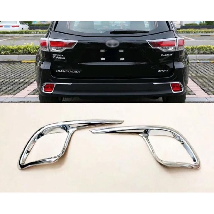 Подходит для Toyota Highlander 2015 2016 Хромированная накладка на задний противотуманный фонарь