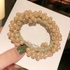 Fashion Women Girls Faux Pearl Ponytail Holder Hair Tie Ring Rope Accessory