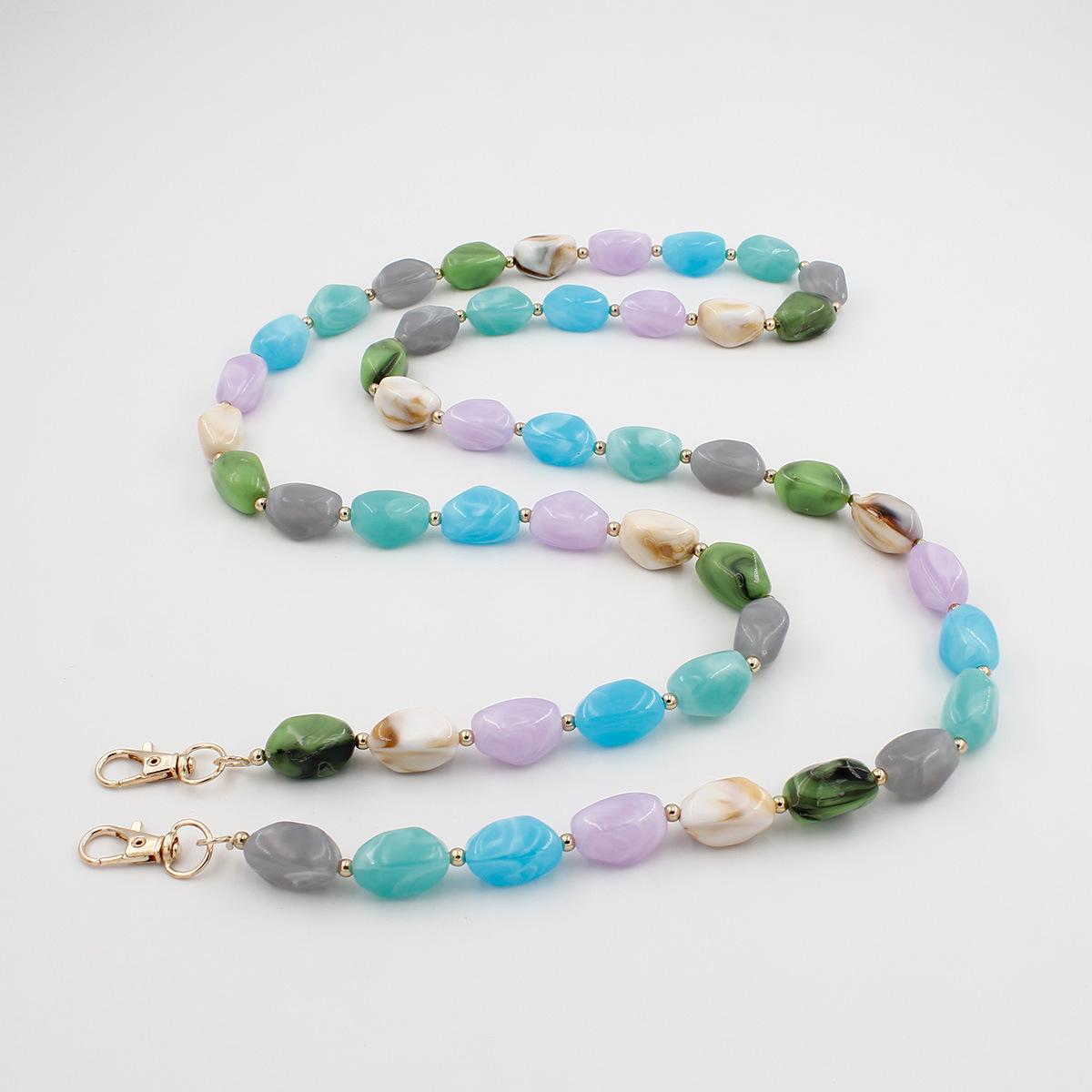 

Сделанная вручную нерегулярная акриловая сумка-цепочка с цветными блоками - DIY аксессуар