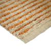 Handmade Jute Rug LIGNES - STABILO - 60 X 90 Cm - Orange / Beige