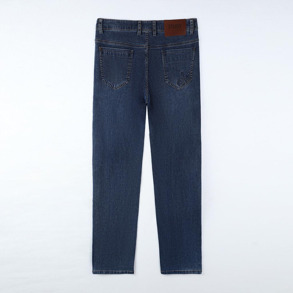 __ Cloud Cotton __ Summer Business and Leisure Wear resistant Versatile Men's Jeans Breathable, Dry, Easy to Manage Straight Leg Pants
