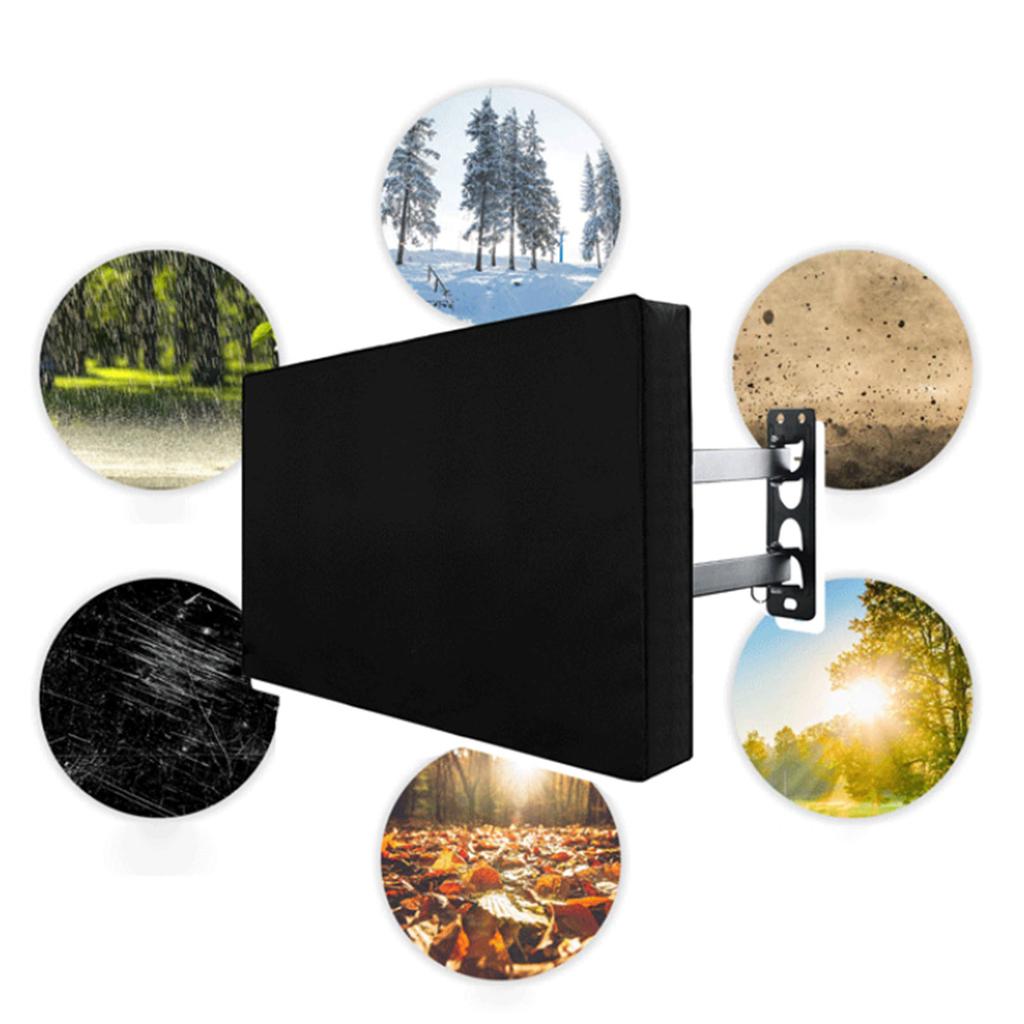 Heavy Duty 600D Oxford Cloth TVs Cover TV Protectors Enclosure Cloth For Outdoor Use Sunproof And Waterproof Design