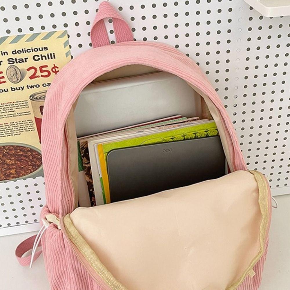 Plush Doll Corduroy Shoulders Bag Creative Student Schoolbag Sweet Plush Star Backpack  School