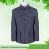 Traje de Verano Zhongshan: Chaqueta Estilo Militar de Abuelo para Hombres de Mediana Edad