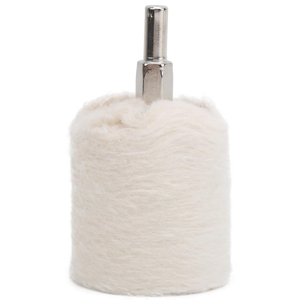 White Cloth Polishing Wheel Cylindrical Type Electric Drill Grinding Tools with Handle40mm