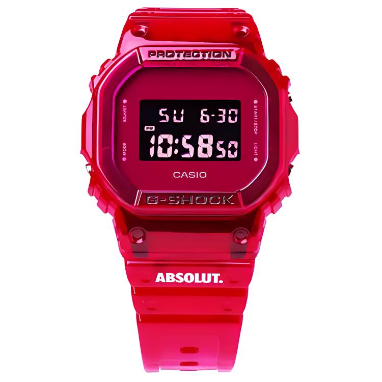 CASIO Men G-SQUAD Series Red Watch DW-5600SB-4PRABS Red Regular Watch Box