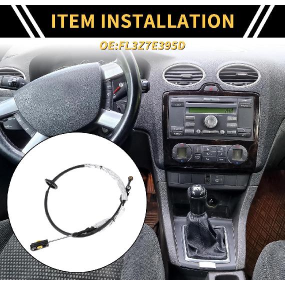 Automatic Transmission Gear Shifter Cable for Ford F-150 2015 2016 2017 2018 2019 Auto Trans Gear Shift Control Lever Cable No.FL3Z7E395D Metal
