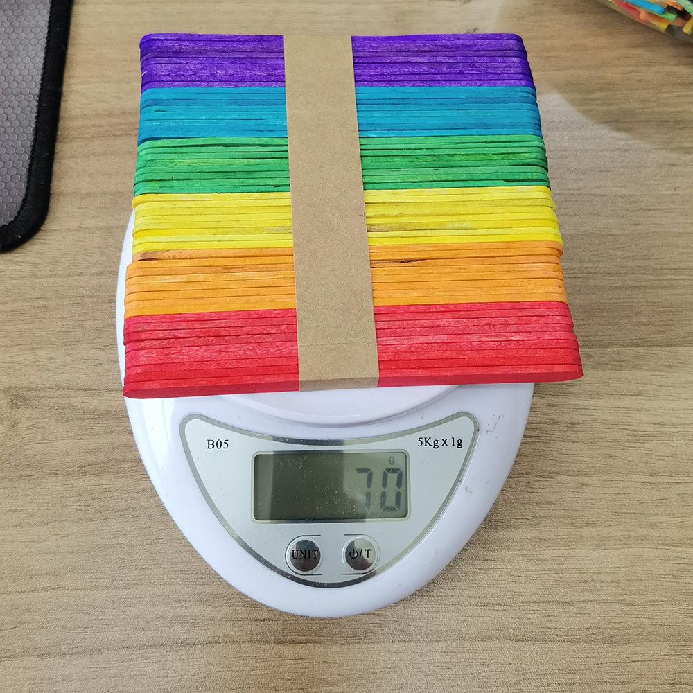

50PCS Colored Popsicle Sticks for Crafts Colored Wooden Craft Sticks, Ice Cream Sticks, Rainbow Popsicle Sticks 114X10X2mm